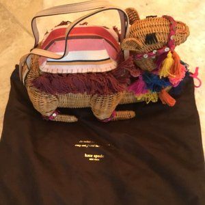 Kate Spade 2017 collection wicker camel bag New $2500.00